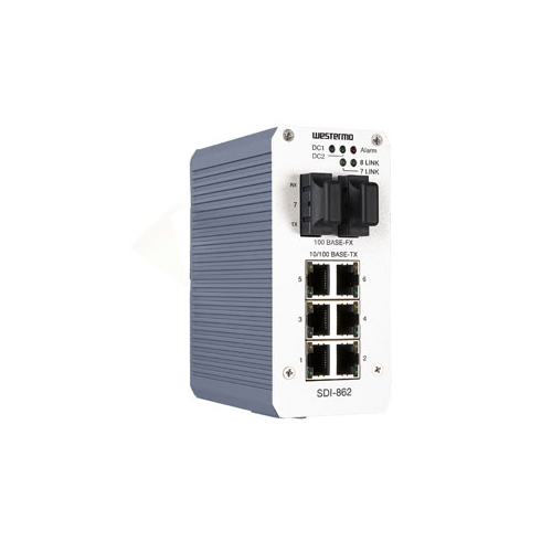 Westermo SDI-862 Unmanaged 8-port Ethernet Fibre Switch MM