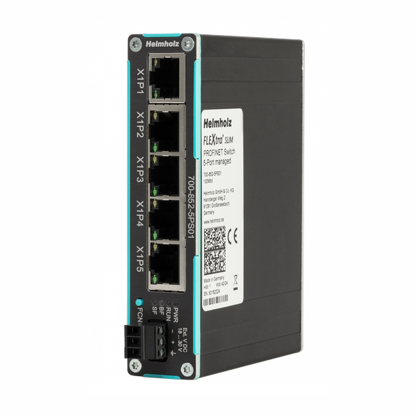 Helmholz FLEXtra SLIM PROFINET-Switch administrable de 5 puertos RJ45, 700-852-5PS01